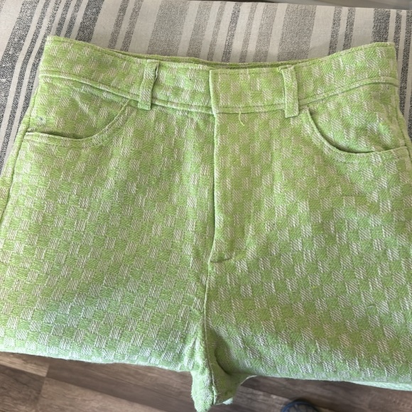 Green checkered Zara Pants - Picture 4 of 7